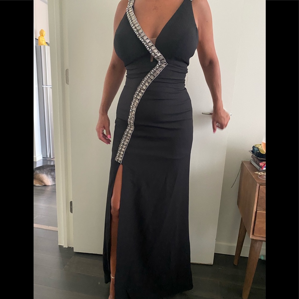 Black formal long dress